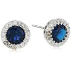 Cz By Kenneth Jay Lane Women's Round Blue Sapphire Cubic Zirconia Stud