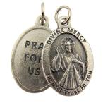 Yahoo! Yahoo!ショッピング(ヤフー ショッピング)Silver Toned Base Divine Mercy Jesus Christ Pray for Us Medal 1 Inch
