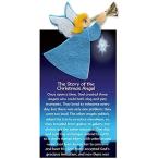 CB Story of the Christmas Angel with Trumpet Felt Lapel Pin and Card