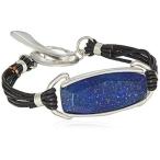 Robert Lee Morris Women's Lapis/Silver Leather Bracelet, One Size