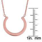 Kooljewelry 14k Rose Gold Open Circle Adjustable Length Necklace (fits