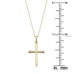 14k Yellow Gold Cross Pendant Necklace (18 inch)
