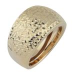 Kooljewelry 10k Yellow Gold Diamond-Cut Bold Dome Ring (Size 9)