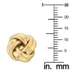 10k Yellow Gold Polished Love Knot Earrings (12 mm)