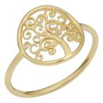 14k Yellow Gold Tree Of Life Ring (size 8)