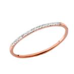 Dainty Modern Diamond Stackable Wedding Band in 14k Rose Gold (Size 11