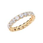 14k Yellow Gold 4.5 Carat Cubic Zirconia Wedding Eternity Band(Size 5)