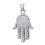 Jewish Jewelry by FDJ Star of David Charm Hamesh Hand Hamsa Pendant 92