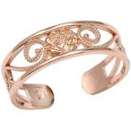 Ladies 14k Rose Gold Filigree Pink Flower Adjustable Toe Ring