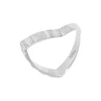 Fine 14k White Gold Textured Band Thumb Ring (Size 7.75)