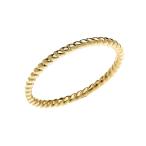 14k Yellow Gold Dainty Stackable Rope Design Ring (Size 8)