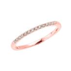 14k Rose Gold Dainty Diamond Stackable Ring(Size 12)