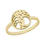 Women's Tree of Life Beautiful Ring Solid 14k Yellow Gold Band (Size 6