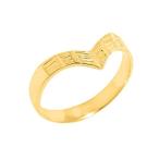 Solid 14k Yellow Gold Fine Band Egyptian Thumb Ring (Size 8.5)
