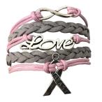 Cancer Awareness Pink Ribbon Bracelet, Faith Bracelet, Infinity Bracel