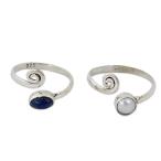 NOVICA Dyed Freshwater Cultured Pearls and Lapis Lazuli Stone Toe Ring