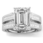 1 Ctw 14k White Gold Channel Set Princess Cut Diamond Engagement Ring