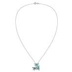 AeraVida Simulated Turquoise &amp; Marcasite Style Pyrite 3-Dragonfly .925