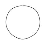 AeraVida Simple Smooth Black Rubber Necklace -18 inches