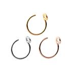 Steel Faux Clip On Earrings Nose Hoop Ring Body Jewelry Piercing Unise