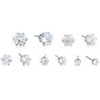5 sizes of Spectacular Cubic Zirconia Set in Hypoallergenic Stainless