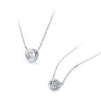 AllenCOCO Choker CZ Necklace Halo Pendant White Gold Plated 1 Carat Br