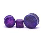 Mystic Metals Body Jewelry Pair of Purple Dragon Vein Stone Plugs - So