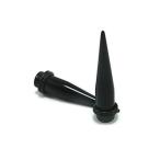 Black Acrylic Tapers - 5/8 Inch - 16mm - Sold As a Pair