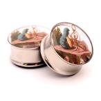 Alice in Wonderland Picture Plugs Style 4 - 1/2 Inch - 12mm - Sold As
