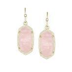 Kendra Scott Signature Dani Drop Earrings (Gold/Rose Quartz)