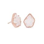 Kendra Scott Women's Tessa Earring Rose Gold/Iridescent Drusy Earring