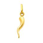 The World Jewelry Center 14k Yellow Gold Cornicello Italian Horn Penda