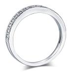 14k REAL White Gold SOLID Wedding Engagement Ring and Wedding Band 2 P