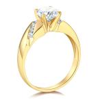 14k Yellow Gold SOLID Wedding Engagement Ring - Size 8.5