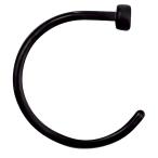 20g IP Plated Black Surgical Steel 8mm Nose Hoop Ring