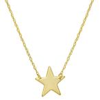 Amanda Rose 14k Yellow Gold Star Necklace on an Adjustable 16-18 in. C