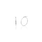 Honolulu Jewelry Company 14K White Gold Hoop Earrings (10mm (0.39 inch