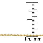 Kooljewelry 14k Yellow Gold Solid 1.5mm Rope Chain Necklace (22 inch)