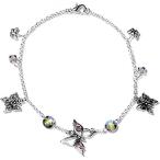 Body Candy Handcrafted Aurora Accent Butterfly Anklet Created with Swa