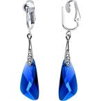 Body Candy Silver Plated Blue Crystal Inspire Clip On Earrings Created
