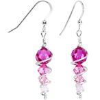 Body Candy Handcrafted 925 Silver Pink Icicle Drop Earrings Created wi
