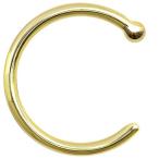 Body Candy Unisex Adult Solid 18k Yellow Gold Nose Stud Hoop 18 Gauge