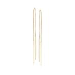 Ross-Simons 14kt Yellow Gold Linear Bar Drop Threader Earrings