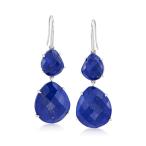 Ross-Simons Lapis Drop Earrings in Sterling Silver