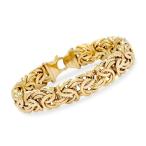 Ross-Simons Italian 14kt Yellow Gold Wide Byzantine Bracelet (7)