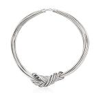 Ross-Simons Italian Flex Knot Necklace With Sterling Silver