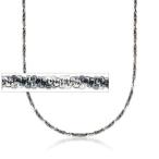 Ross-Simons Italian Gunmetal Sterling Silver Crisscross Chain Necklace