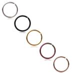 Ruifan 20G Round Ends Stainless Steel Body Jewelry Piercing Nose Hoop