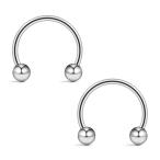 Ruifan 316L Surgical Steel CBR Horseshoe Circular Rings Nose Eyebrow T