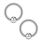 Ruifan 12G 316L Surgical Steel Captive Bead Ring PA Nipple Eyebrow Hel